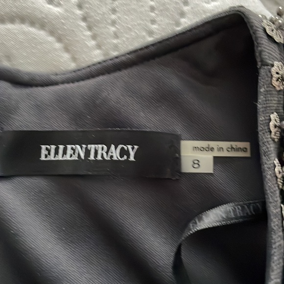 Beaded grey long sleeved dress, knee length - Picture 2 of 6